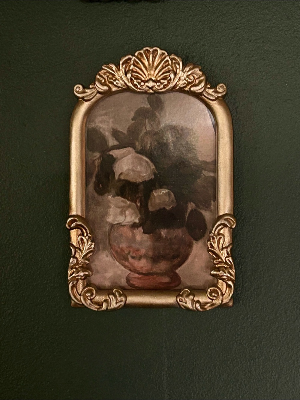 Gold Ornate Wall Art Frame with Floral photo- Gold 4x6